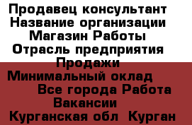 Продавец-консультант › Название организации ­ Магазин Работы › Отрасль предприятия ­ Продажи › Минимальный оклад ­ 27 000 - Все города Работа » Вакансии   . Курганская обл.,Курган г.